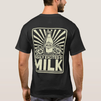Camiseta Impressão nas costas facilmente animado por leite