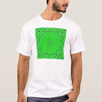 Camiseta Impressão ocidental verde do lenço do Bandana de