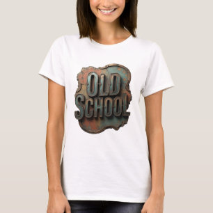 Camiseta Impressão OLD SCHOOL de Prata Snappy