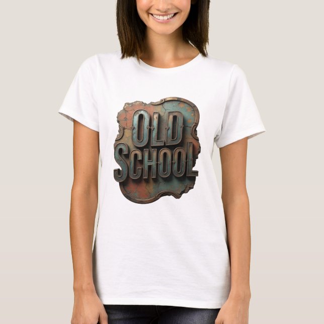 Camiseta Impressão OLD SCHOOL de Prata Snappy (Frente)