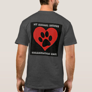 CAMISETA IMPRESSÃO PERSONALIZADO DA PATA DO LOGOTIPO DA