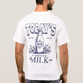 Camiseta Impressão Posterior Bom Humor de Hoje Laticínio Vi