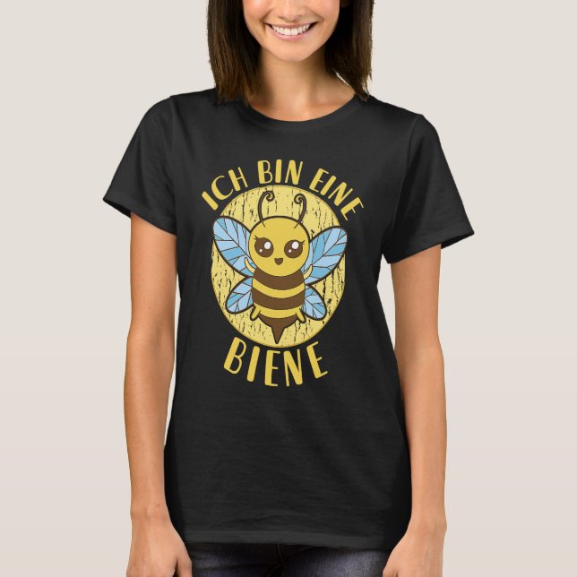 Camiseta Impressão preta sou abelha para apicultores e abel (Frente)