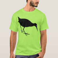 Impressão preto do pássaro do trilho