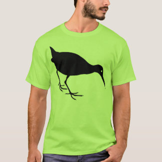 Camiseta Impressão preto do pássaro do trilho
