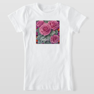 Camiseta Impressão Rosa Rosa Rosa Rosa, Grande Vitoriano Pa
