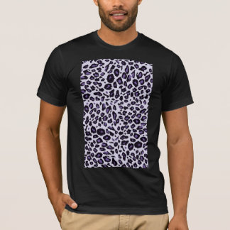 Camiseta Impressão roxo do leopardo