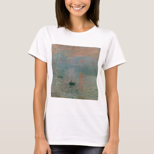 Camiseta Impressão, Sunrise de Claude Monet (Frente)