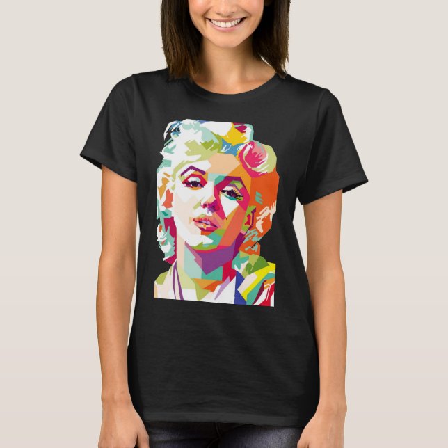 Camiseta Impressão-T-Shirt Colorida Monroe Pop (Frente)