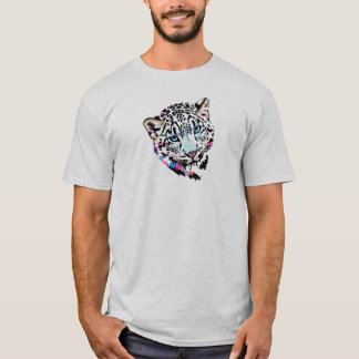 Camiseta Impressão-T-Shirt Pop de Leopardo-Neve