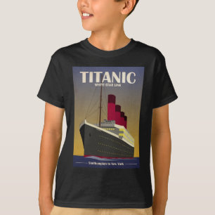 Camiseta Impressão titânico do art deco do forro de ocean