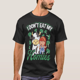 Camiseta Impressão traseira Eu não como meus camaradas Vega