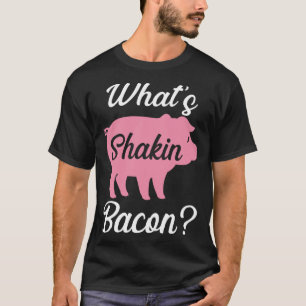Camiseta Impressão traseira que agita bacon