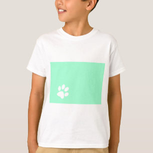 Camiseta impressão verde-azul-clara neon