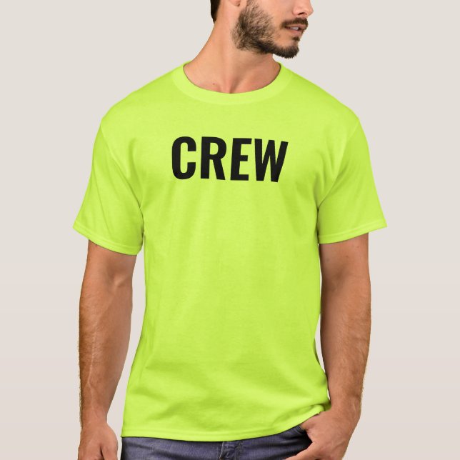 Camiseta Impressão verde de segurança para tripulantes (Frente)