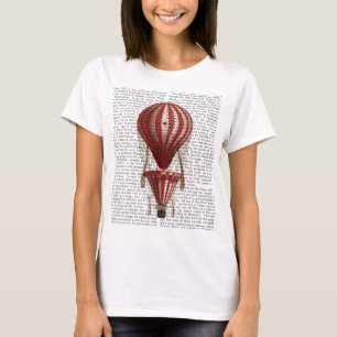 Camiseta Impressão Vermelho de Balão de Ar Quente