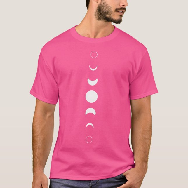 Camiseta Impressão Vertical Lunar Ast Lunar da Fase Celeste (Frente)