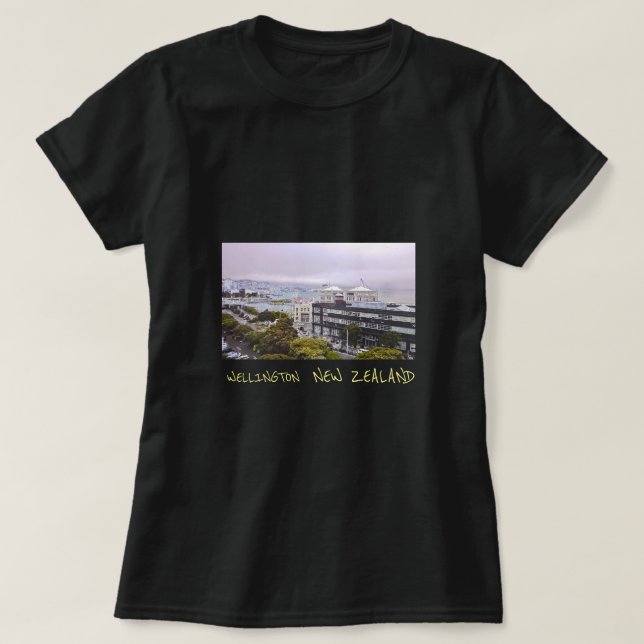 Camiseta Impressão viagem da Nova Zelândia Wellington (Frente do Design)