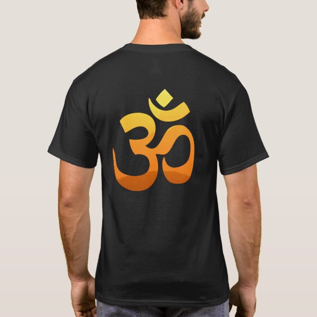 Camiseta Impressão Yoga Om Mantra - Símbolo Meditação Homen (Verso)