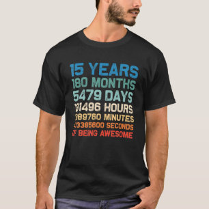 Camiseta Impressionante 15 de Vintage Edição Limitada de 15