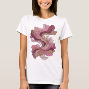 Camiseta Impressionante Arte Abstrata em Prata Impressão de