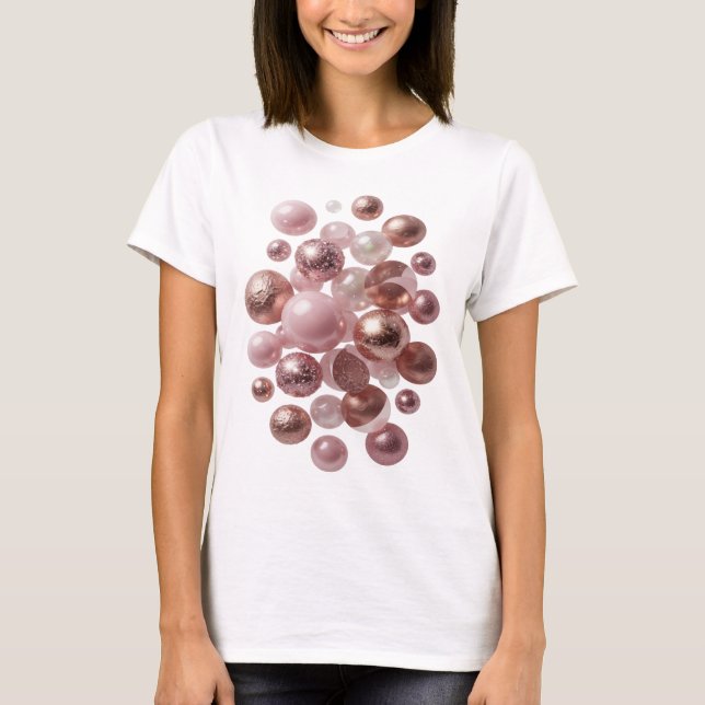 Camiseta Impressionante Arte Abstrata em Prata Impressão de (Frente)
