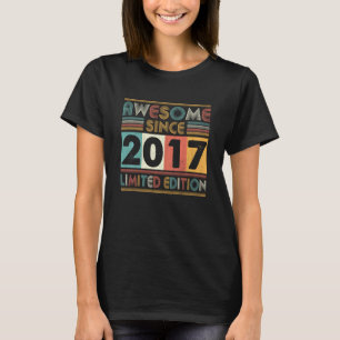 Camiseta Impressionante De 5 Anos Desde 2017, Aniversário D