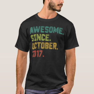 Camiseta Impressionante de 5 anos desde outubro de 2017 5 a