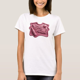 Camiseta Impressionante Degustação de Vinho Rosa Impressão
