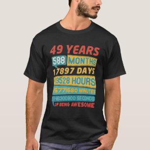 Camiseta Impressionante Edição Limitada De 49 Anos Vintage