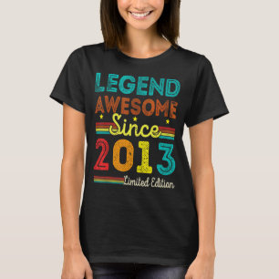 Camiseta Impressionante Legenda Vintage De 9 Anos Desde 201
