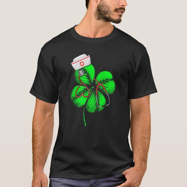 Camiseta Impressionante Saint Patrick S Day Doutor Shamrock (Frente)