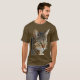 Camiseta Impressionante Tabby Cat Pet Retrato Marrom (Frente Completa)