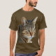 Camiseta Impressionante Tabby Cat Pet Retrato Marrom (Frente)