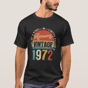 Camiseta Impressionante Vintage de 50 anos 1972 Retro 50th