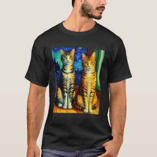 Camiseta Impressionismo de Gato Impressionista Gata Pintura
