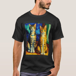 Camiseta Impressionismo de Gato Impressionista Gata Pintura