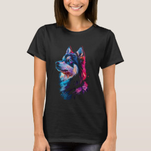 Camiseta Impressionismo engraçado do Husky Siberiano