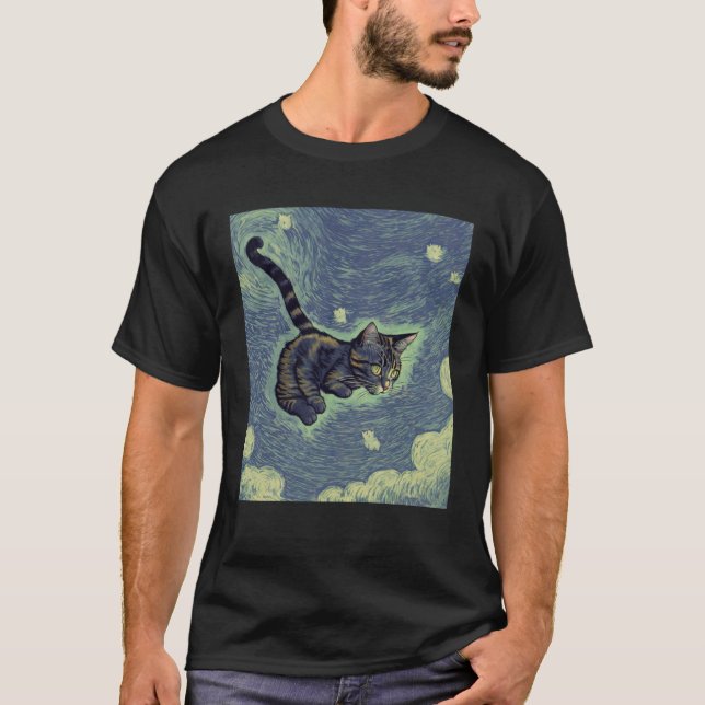 Camiseta Impressionismo Impressionista Surreal Gatos (Frente)