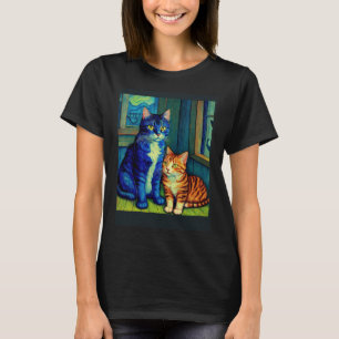 Camiseta Impressionismo Impressionista Surreal Gatos 8