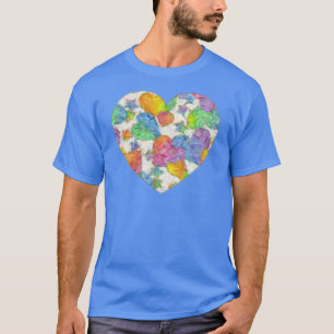 Camiseta Impressionista Pastel Namorados Hearts
