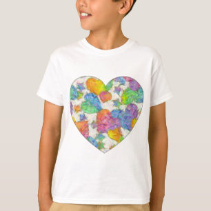 Camiseta Impressionista Pastel Namorados Hearts