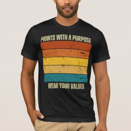 Camiseta Impressões com um propósito, vista seus valores