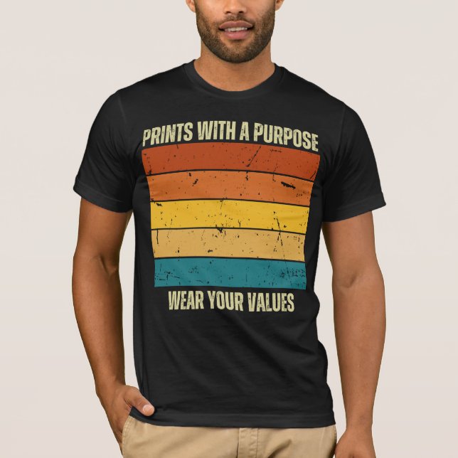 Camiseta Impressões com um propósito, vista seus valores (Frente)