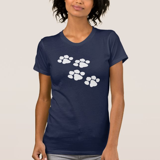 Camiseta Impressões da pata do animal de animais de (Frente)