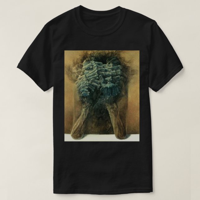 Camiseta Impressões de arte Beksinski (Frente do Design)
