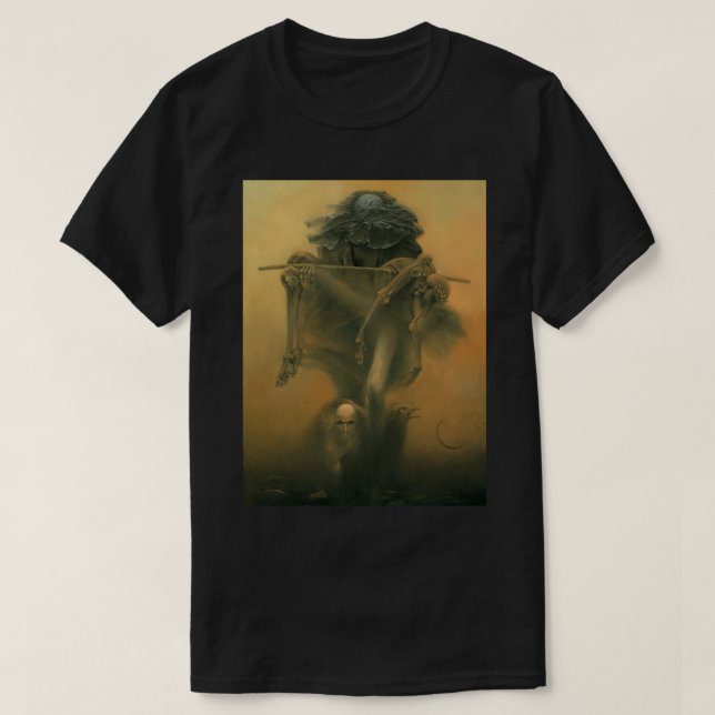 Camiseta Impressões de arte Beksinski (Frente do Design)