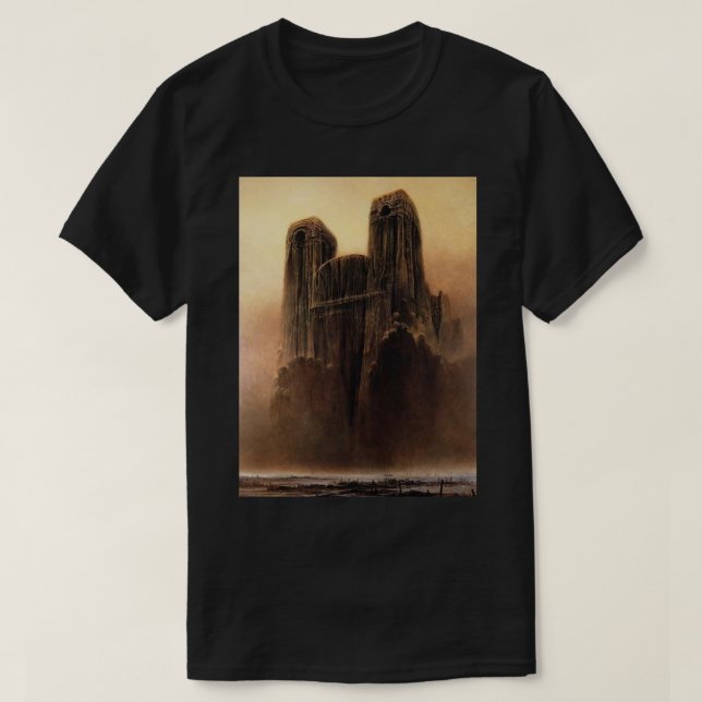 Camiseta Impressões de arte Beksinski (Frente do Design)