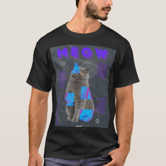 Camiseta Impressões de arte modernos de gatos