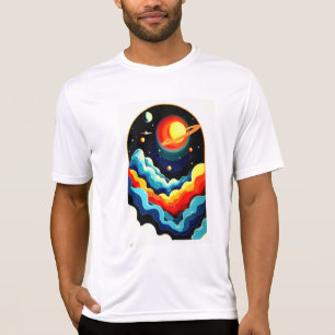 Camiseta Impressões de espaço Inspiradores, decoração única
